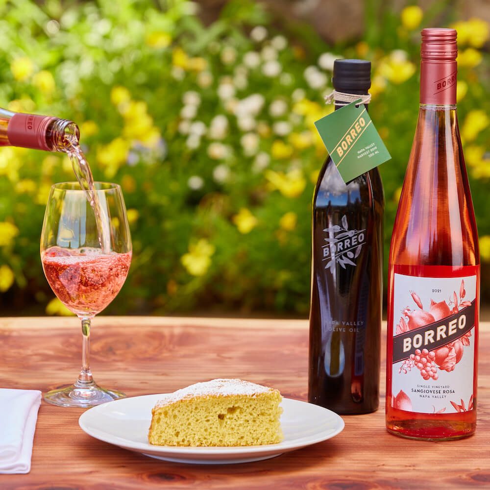 Rosé Wine + Olive Oil Cake