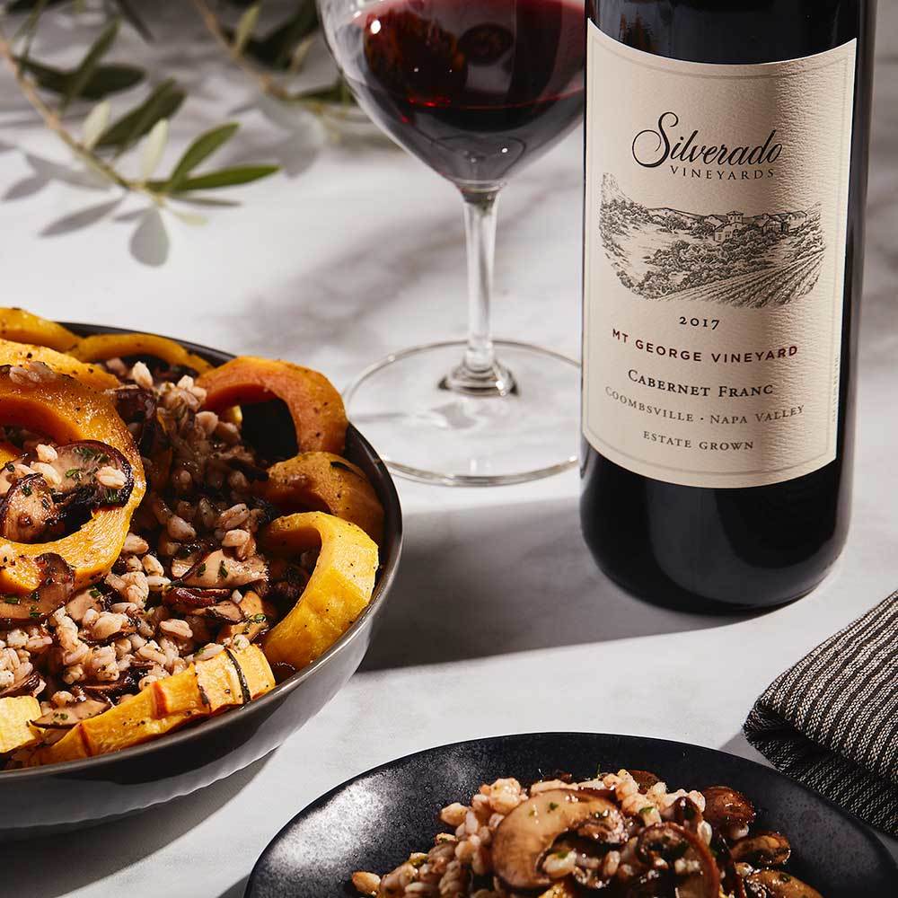 Farro Salad with Mushrooms and Squash